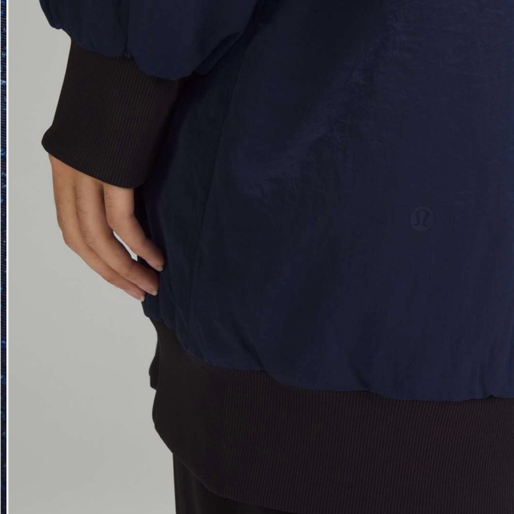 Lululemon NWT Reversible Non-Stop Bomber Jacket Night Sea/Black - Picture 6 of 7